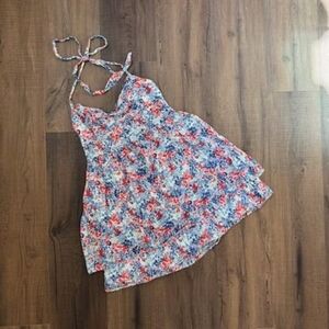Hollister Multicolor Floral Halter Top